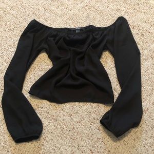 Black Off The Should Long Sleeve